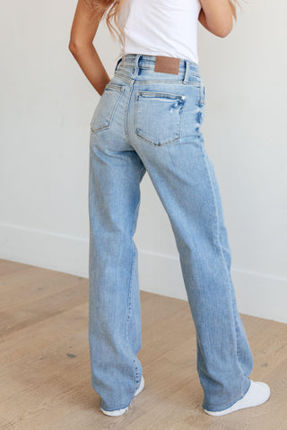 Mildred High Rise V Front Waistband Straight Jeans - Crazy Daisy Boutique