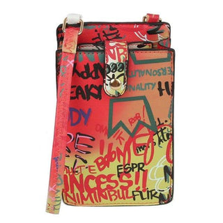 Multi Graffiti Crossbody Bag Cell Phone Purse - Crazy Daisy Boutique