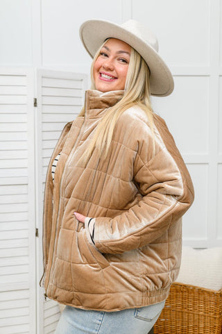 Nights On Broadway Jacket in Taupe - Crazy Daisy Boutique