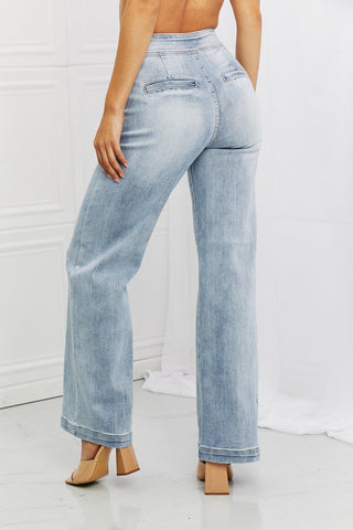 RISEN Full Size Luisa Wide Flare Jeans - Crazy Daisy Boutique