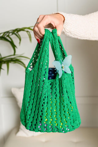 Girls Day Open Weave Bag in Green - Crazy Daisy Boutique