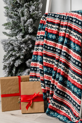 Holiday Fleece Blanket in Sweater Knit - Crazy Daisy Boutique