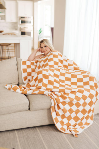 Penny Blanket Single Cuddle Size in Copper Check - Crazy Daisy Boutique