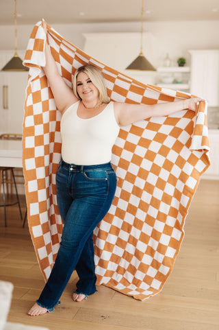 Penny Blanket Single Cuddle Size in Copper Check - Crazy Daisy Boutique