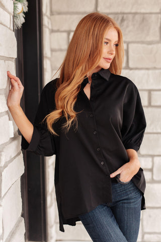 Turned Out Perfect Oversized Button Down Shirt - Crazy Daisy Boutique