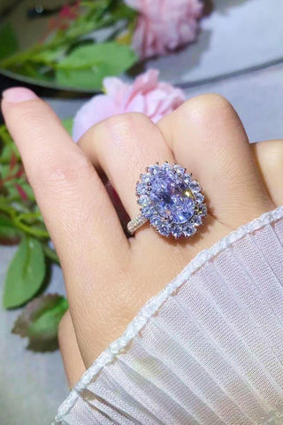 8 Carat Oval Moissanite Ring - Crazy Daisy Boutique