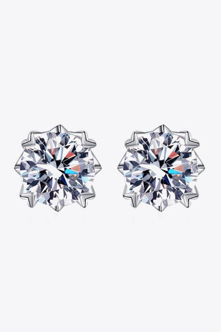 925 Sterling Silver 4 Carat Moissanite Stud Earrings - Crazy Daisy Boutique
