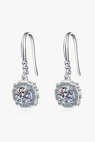 925 Sterling Silver Moissanite Hook Earrings - Crazy Daisy Boutique