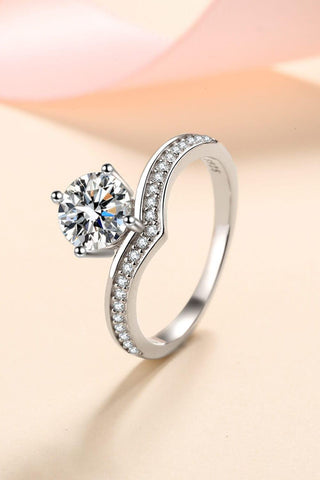925 Sterling Silver Ring with 1 Carat Moissanite - Crazy Daisy Boutique