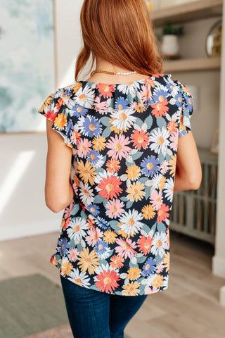 Top floral con estampado floral