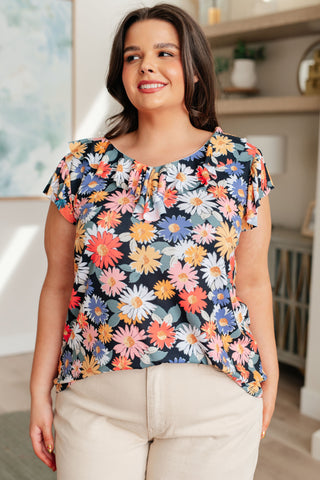 Top floral con estampado floral