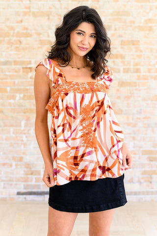 Francesca Embroidered Top in Rust - Crazy Daisy Boutique