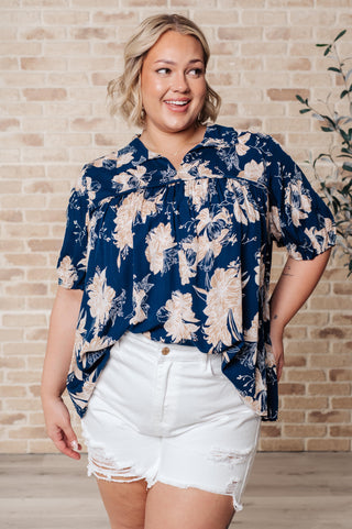 Just Coasting Floral Blouse - Crazy Daisy Boutique