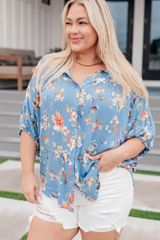 Lanikai Floral Button Down - Crazy Daisy Boutique