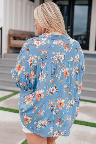 Lanikai Floral Button Down - Crazy Daisy Boutique