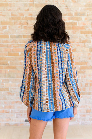 Open Sky Boho Tunic in Navy Mauve - Crazy Daisy Boutique