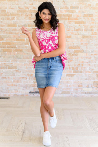 Silly Love Songs Floral Tank in Hot Pink - Crazy Daisy Boutique