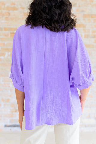 Up For Anything V-Neck Blouse in Lavender - Crazy Daisy Boutique