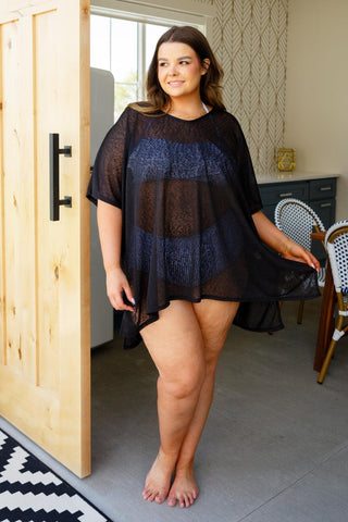 Warm Days, Cool Nights Top in Black - Crazy Daisy Boutique