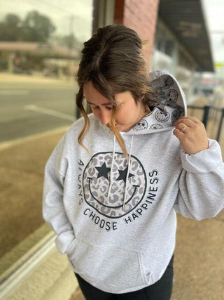 Always Choose Happiness Hoodie - Crazy Daisy Boutique