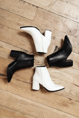 Amari Ankle Boots in White - Crazy Daisy Boutique