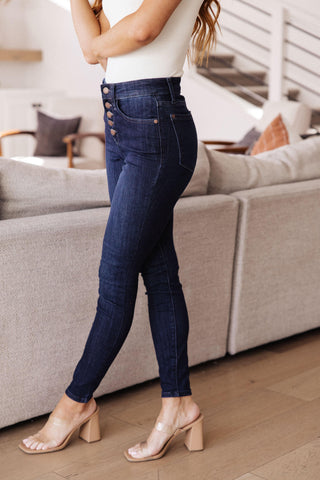 Celecia High Waist Hand Sanded Resin Skinny Jeans - Crazy Daisy Boutique