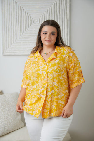 Clementine Floral Button Up Blouse - Crazy Daisy Boutique