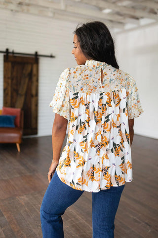 Daydreamer Mixed Floral Top - Crazy Daisy Boutique