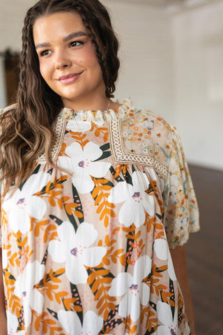 Daydreamer Mixed Floral Top - Crazy Daisy Boutique