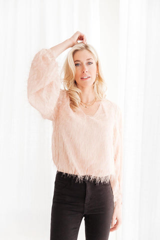 Express Yourself Top in Peach - Crazy Daisy Boutique