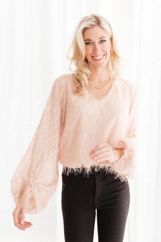 Express Yourself Top in Peach - Crazy Daisy Boutique