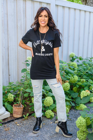 Fall Nights Graphic T-Shirt - Crazy Daisy Boutique