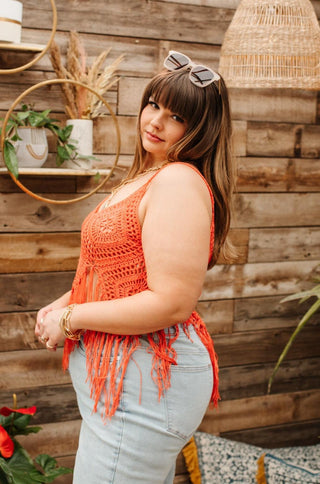 Festival Fringe Tank in Orange - Crazy Daisy Boutique