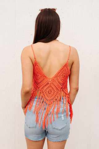 Festival Fringe Tank in Orange - Crazy Daisy Boutique