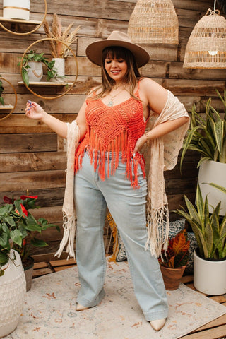 Festival Fringe Tank in Orange - Crazy Daisy Boutique