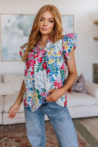 Floral Impressions Blouse - Crazy Daisy Boutique