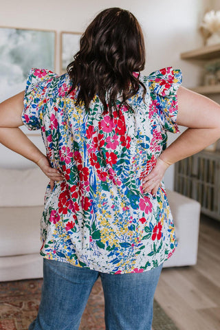 Floral Impressions Blouse - Crazy Daisy Boutique