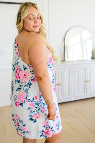 Forever Smitten Floral One Shoulder Dress - Crazy Daisy Boutique