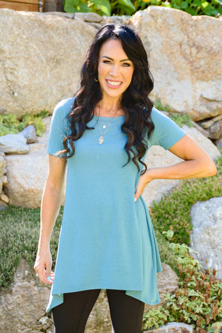 Fresh Feels Top In Teal - Crazy Daisy Boutique