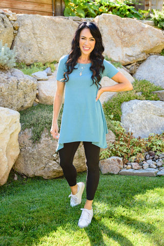 Fresh Feels Top In Teal - Crazy Daisy Boutique