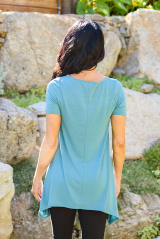 Fresh Feels Top In Teal - Crazy Daisy Boutique