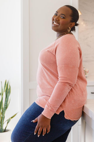 Fun Beginnings Raglan Top In Dusty Mauve - Crazy Daisy Boutique