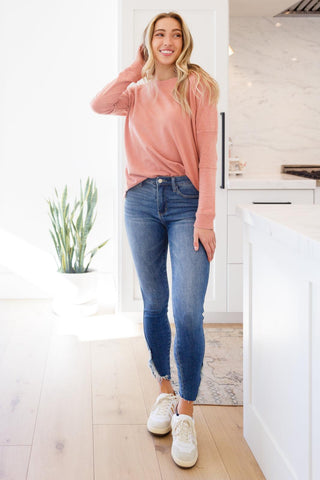 Fun Beginnings Raglan Top In Dusty Mauve - Crazy Daisy Boutique