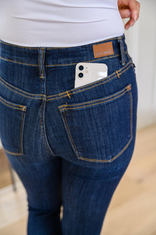 Georgia Back Yoke Skinny Jeans with Phone Pocket - Crazy Daisy Boutique