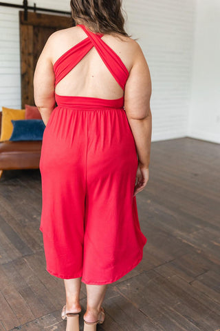 Good Idea Jumpsuit in Red - Crazy Daisy Boutique