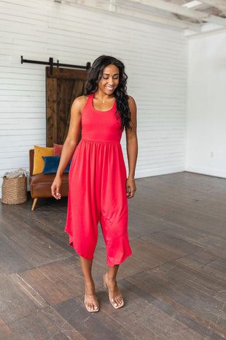 Good Idea Jumpsuit in Red - Crazy Daisy Boutique