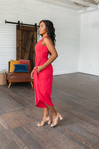 Good Idea Jumpsuit in Red - Crazy Daisy Boutique