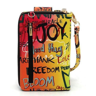 Graffiti Cell Phone case Crossbody Wallet Wristlet - Crazy Daisy Boutique