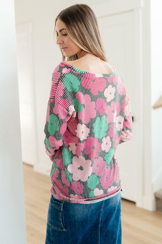 Group Chat Floral Top - Crazy Daisy Boutique