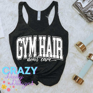 Gym Hair Don't Care Tank-Top - Crazy Daisy Boutique